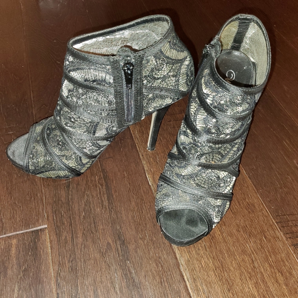 Gorgeous Lace Open Toed Heels